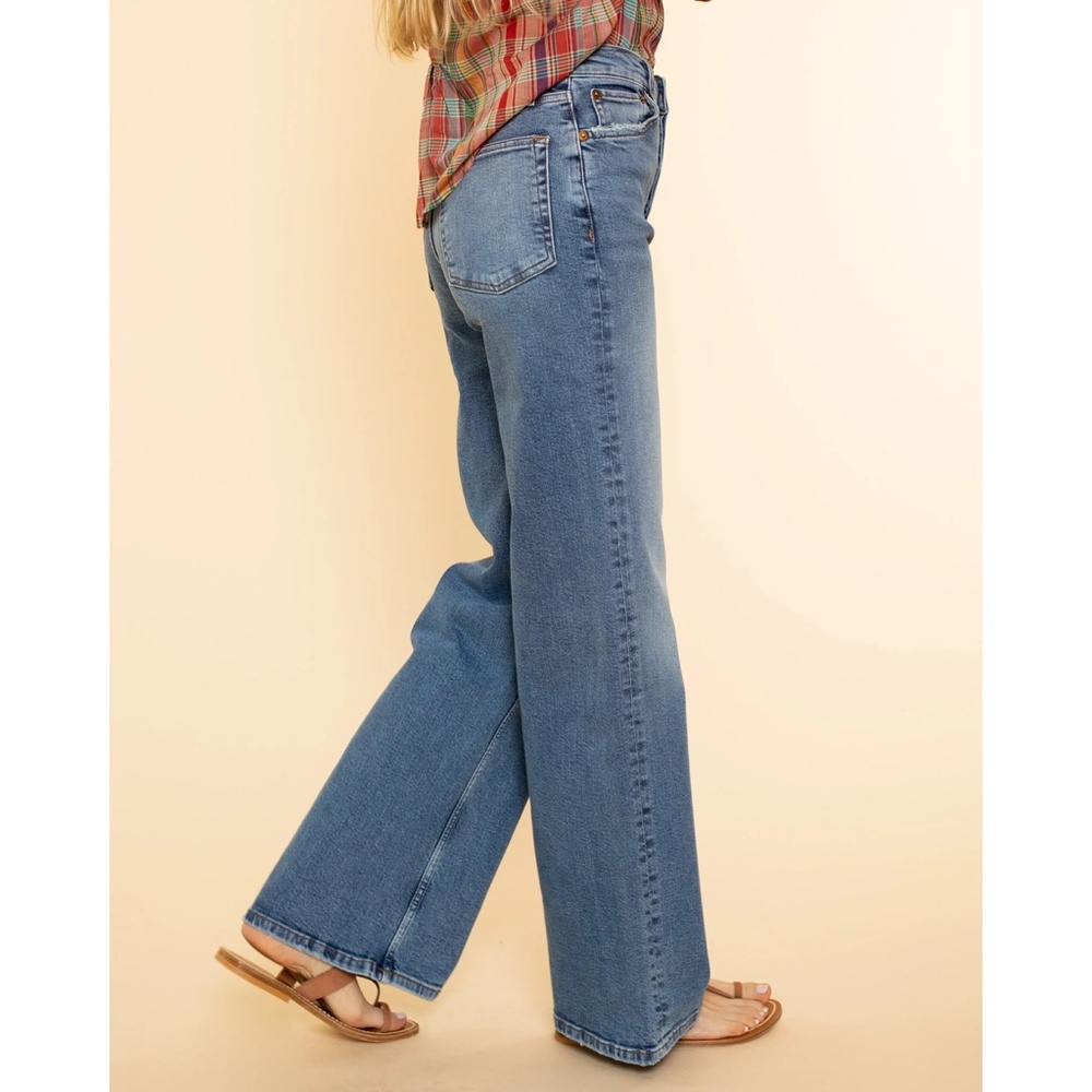 NWT ✨RE/DONE✨  '70s Ultra High Rise Wide Leg Jeans in Indigo Storm Sz 26, 29 - Picture 15 of 16